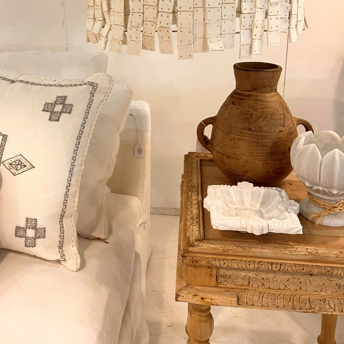 Fhazi : Marble White Square Bowl