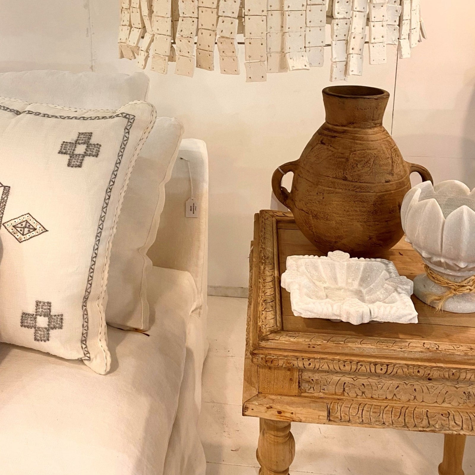 Fhazi : Marble White Square Bowl