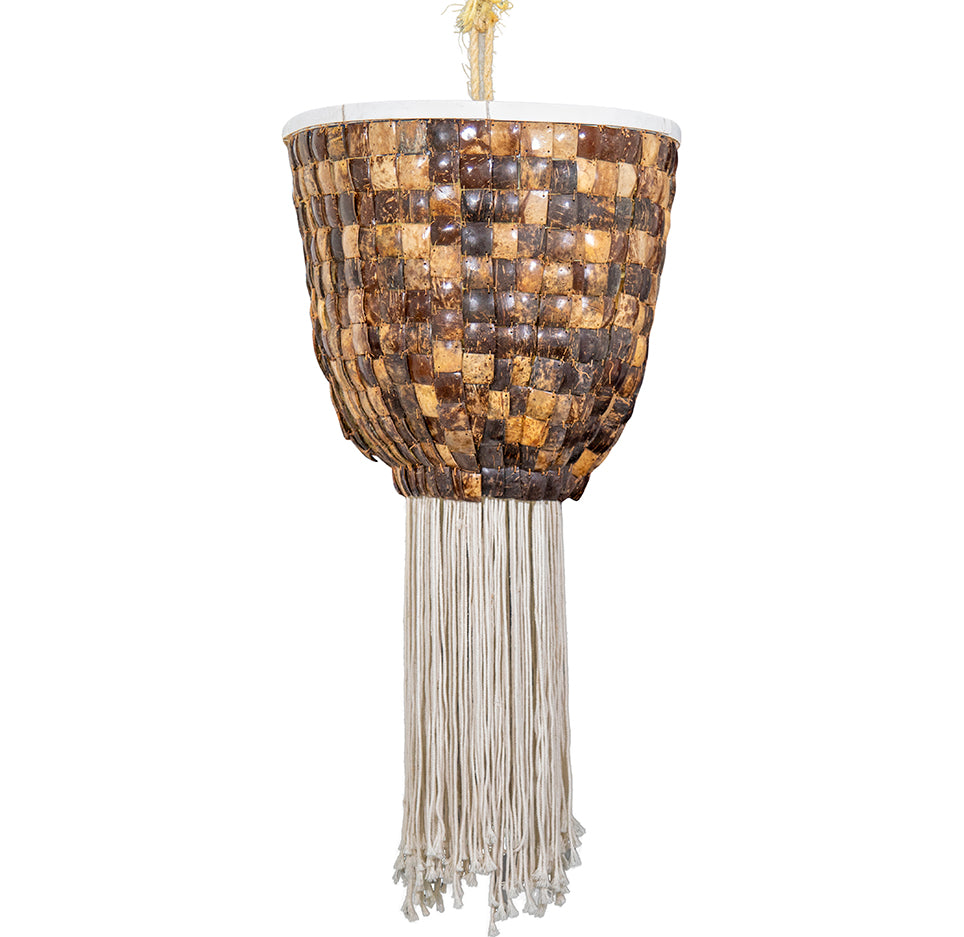 Coconut Shell Bowl Pendant Light