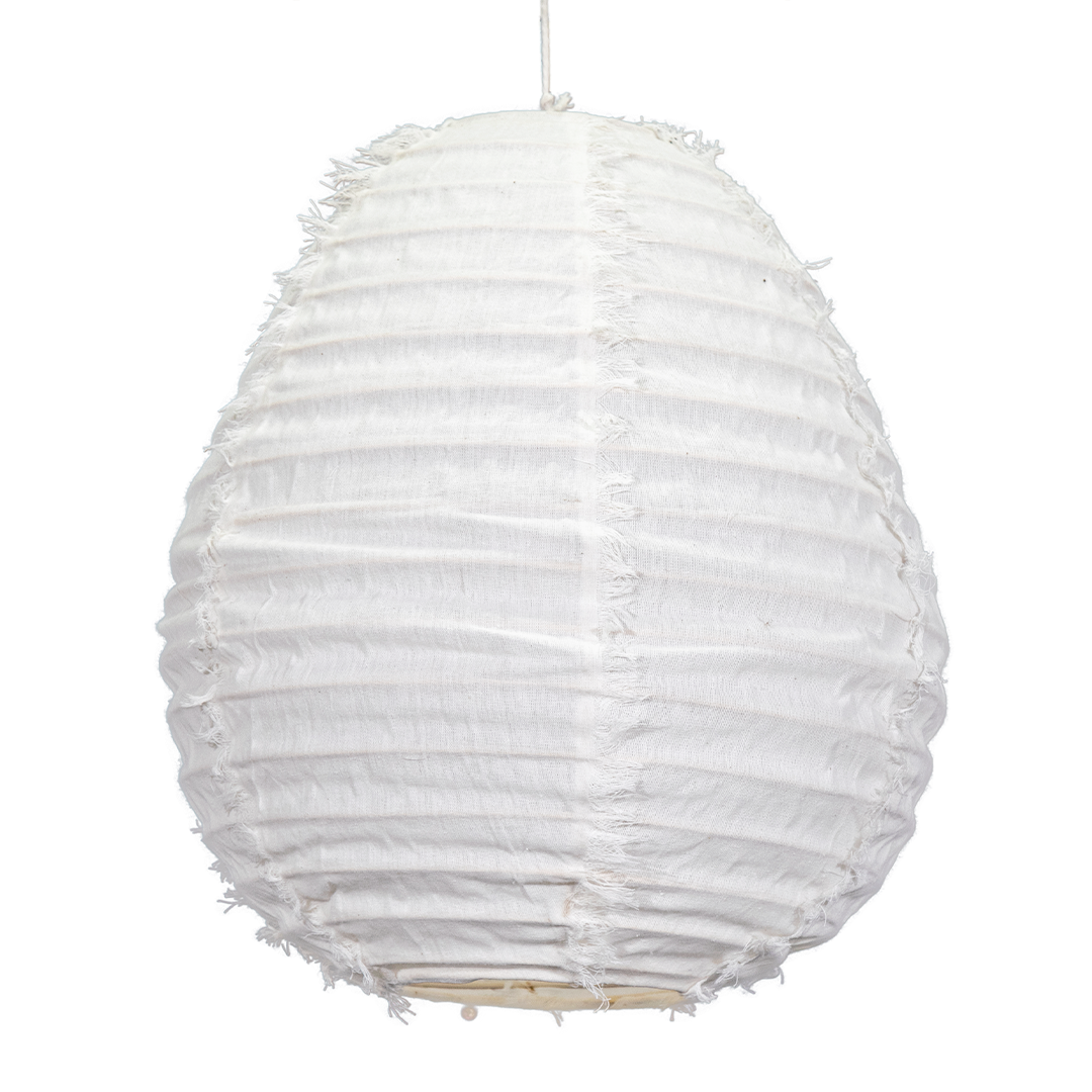 Alana White Scalloped Linen Pendant Small