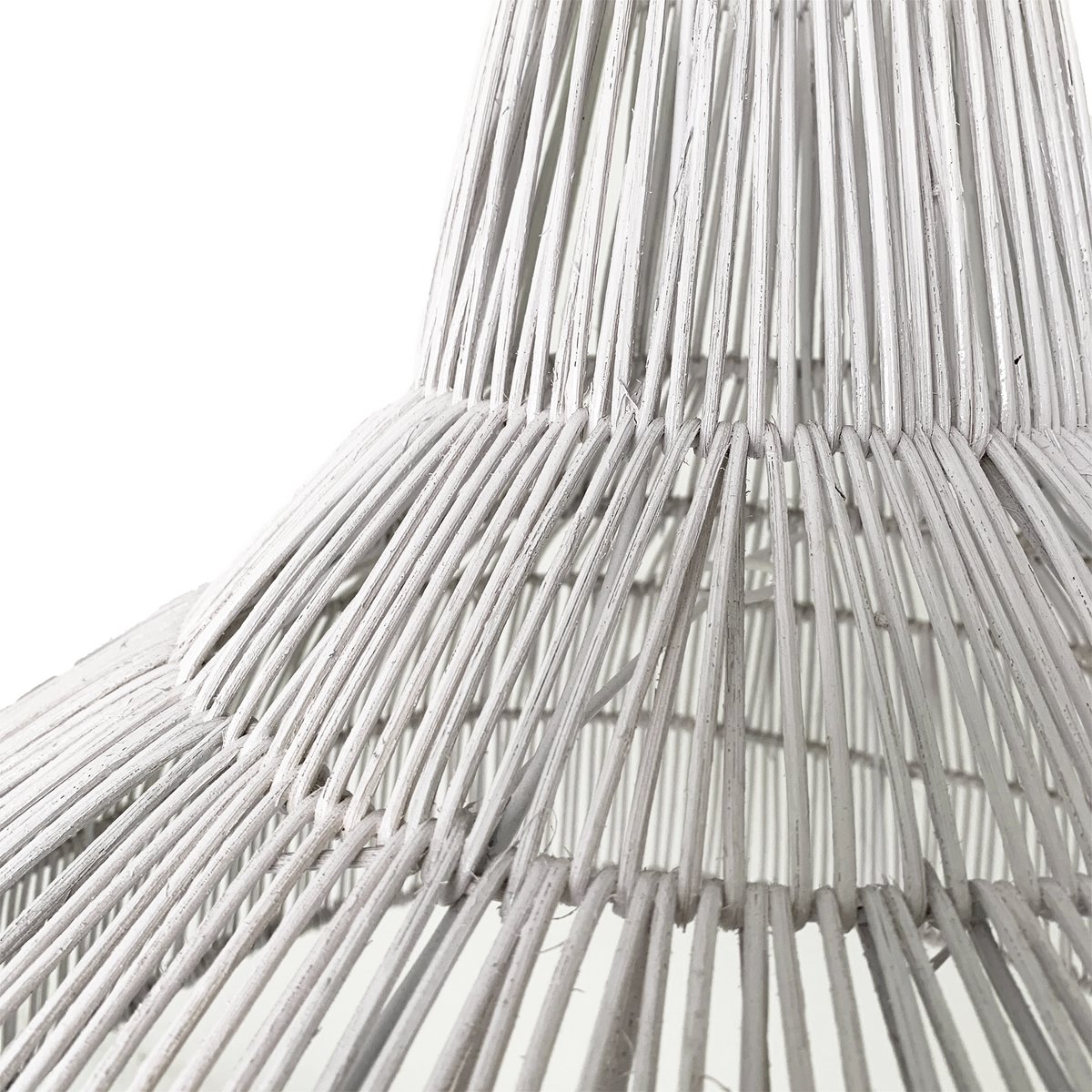 Faran : Rattan Pendant, Whitewashed