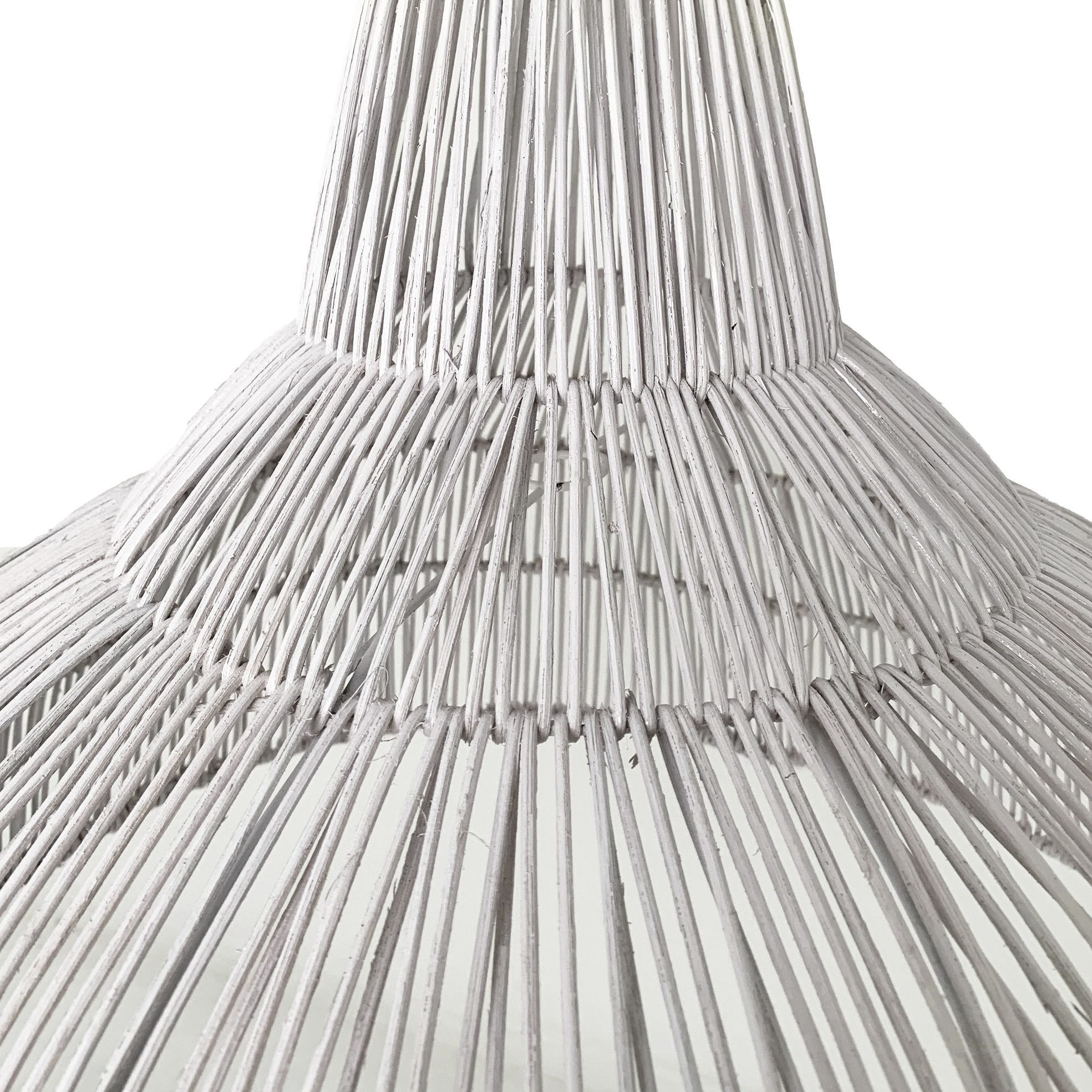 Faran : Rattan Pendant, Whitewashed