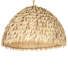 'Sade' Coconut Thin Dome Pendant Light, Large.