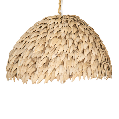 'Sade' Coconut Thin Dome Pendant Light, Large.