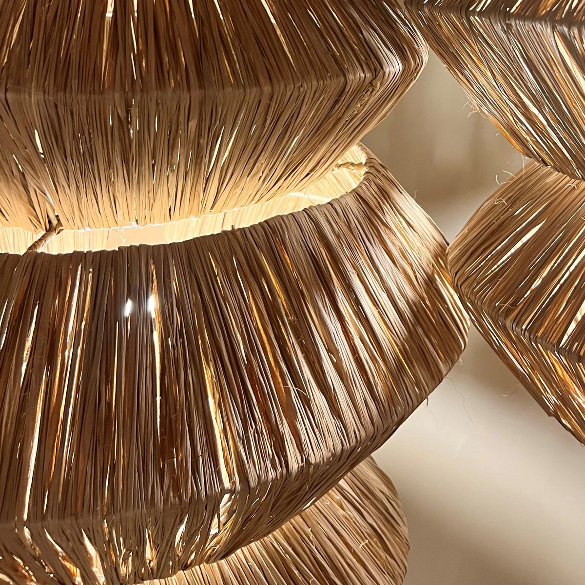 Abina : Raffia Pendant Light