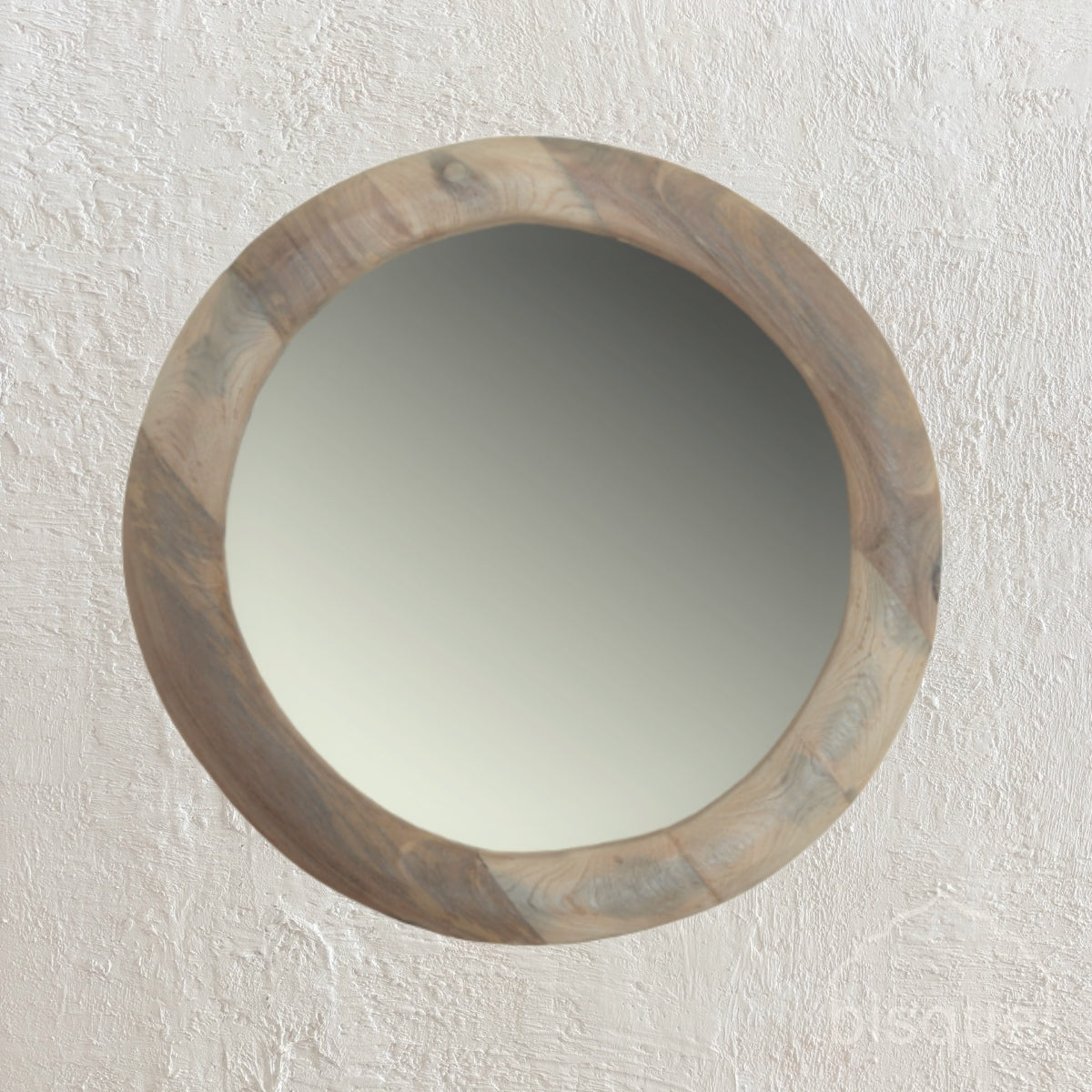 Johan : Round Teak Mirror