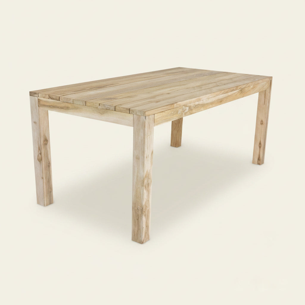 Mustika : Outdoor Dining Table, Bleached