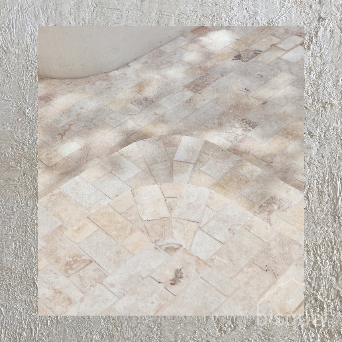 OMAN Natural petrified coral  stone Tiles 200mm x 100mm x 10mm Thick