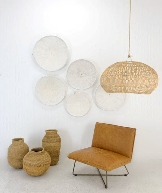 Martino : Leather Low Occasional Chair Cognac