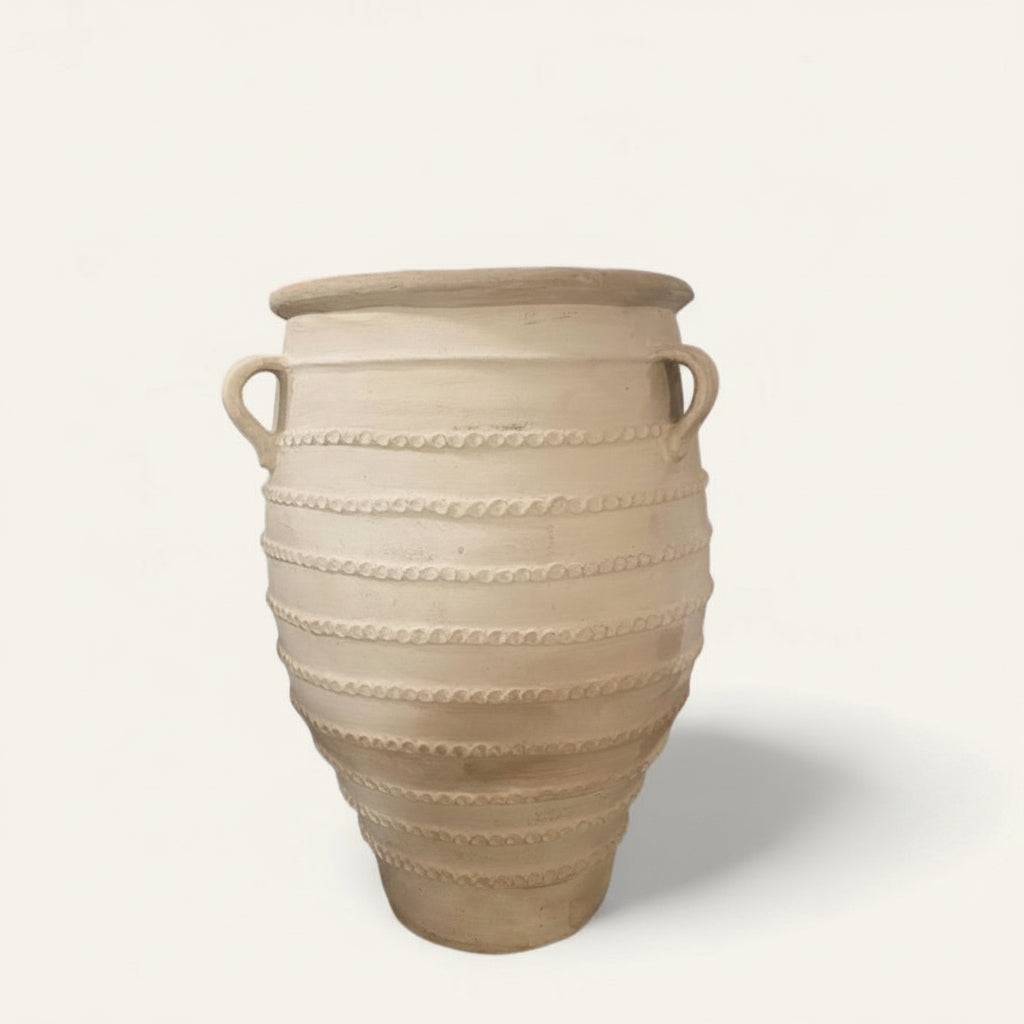 Pantae : Light Terracotta Pot Featuring two Handles 50cm Diam x 65 cm