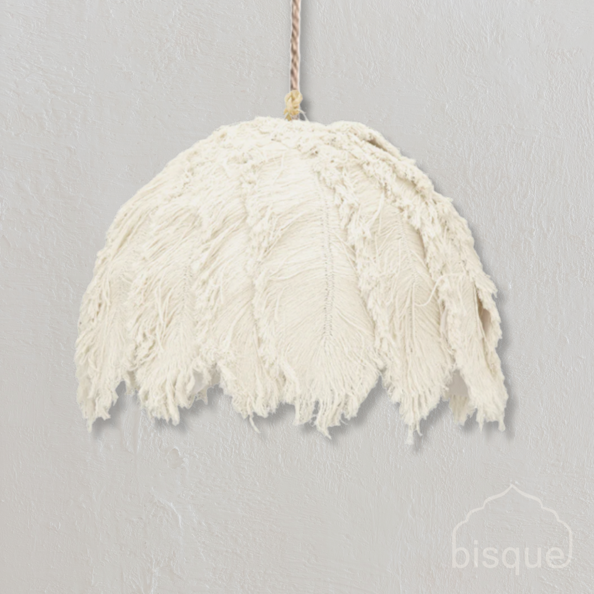 Patrice : Cotton Ostrich Feather Pendant