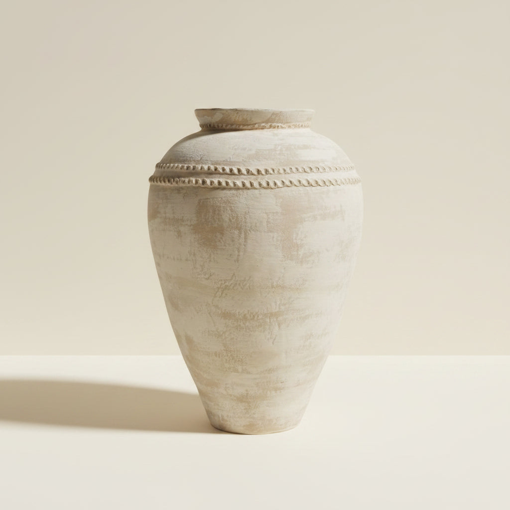 Pedro:Large whitewashed Terracotta pot 80cm High