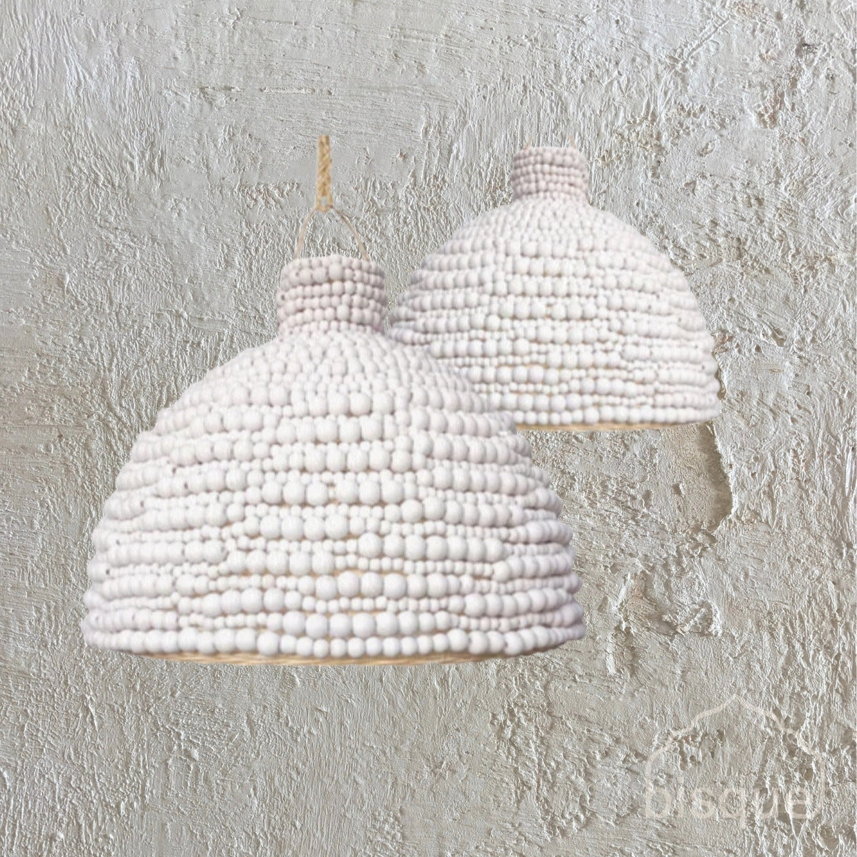 Cahya : Wooden Bead Pendant Light, Large