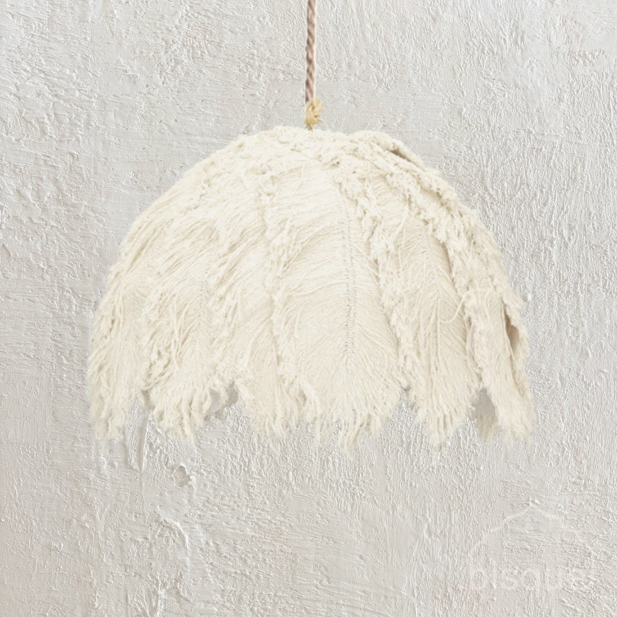 Patrice : Cotton Ostrich Feather Pendant