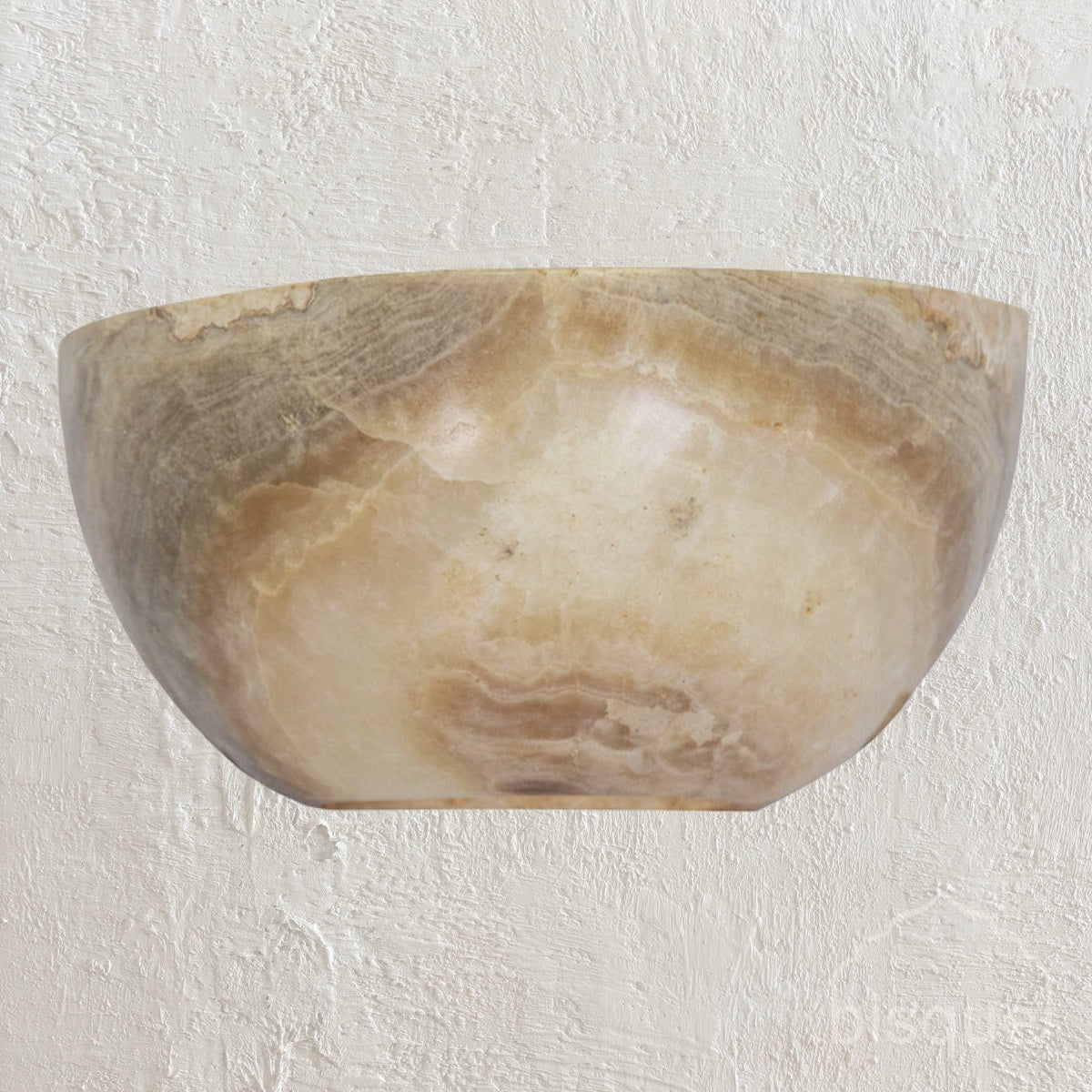Sconce Light: Putra, Polished Onyx Wall Sconce