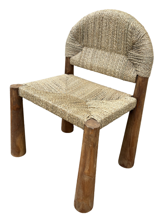 Mendong : Seagrass & Teak dining chair