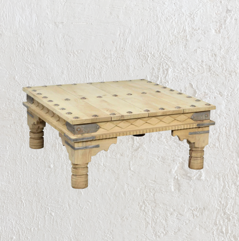 Beeja : Mango Wood Square Coffee Table