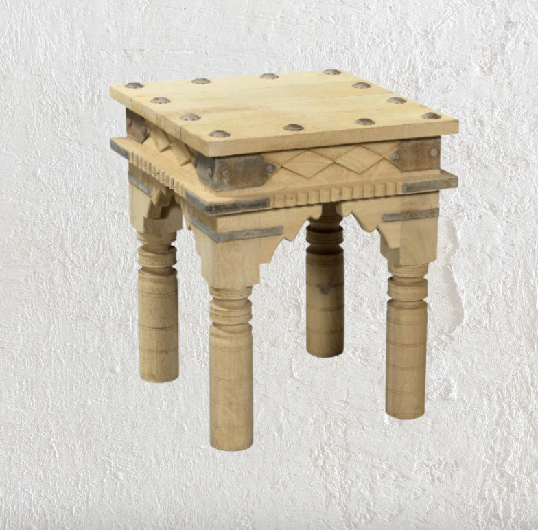 Binita : Mango Wood Square Side Table
