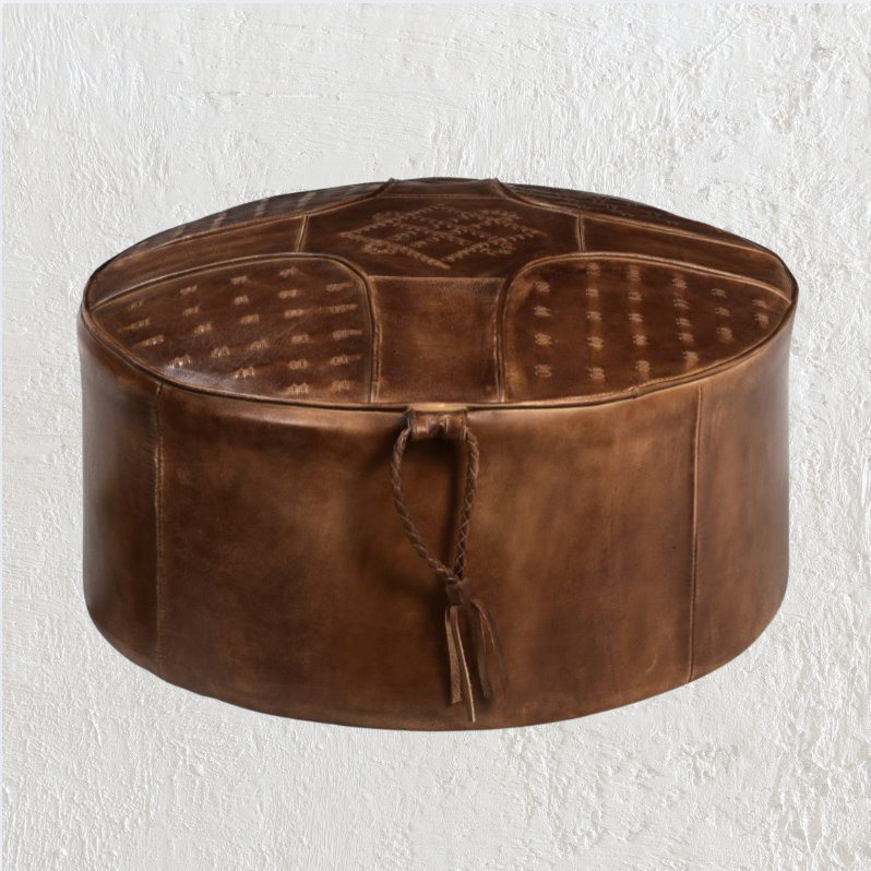 Chintan : Leather Ottoman