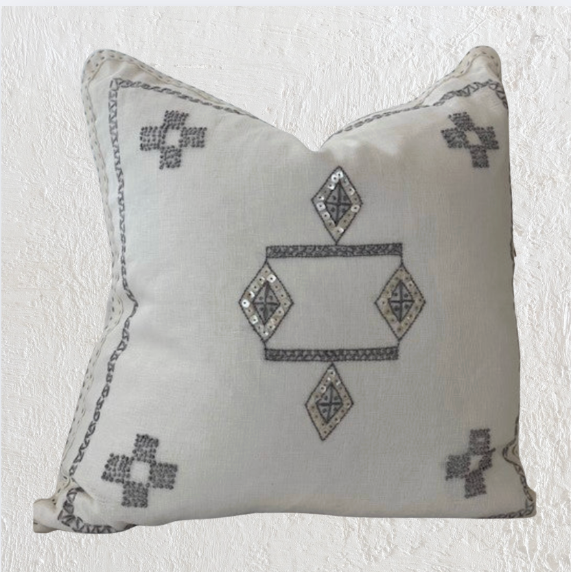 Layana : Indian Linen Cushion, Square