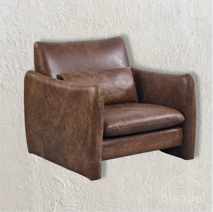 Salerno : Leather Occasional Chair, Leather, Whiskey