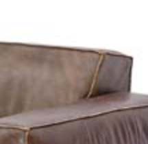 Gabriele Set of 4 modular leather corner sofa in local brown