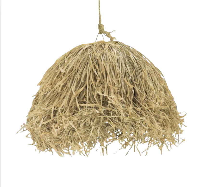 Tamo : Raffia Dome Pendant 50cm diam x 45cm h