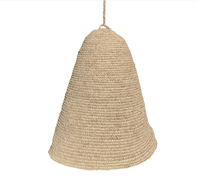Dian : Tall Sisal Dome Pendant