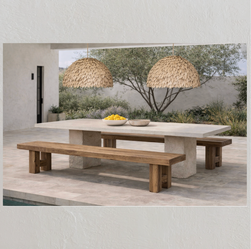 Gemi : Outdoor Bench Seat, Natural