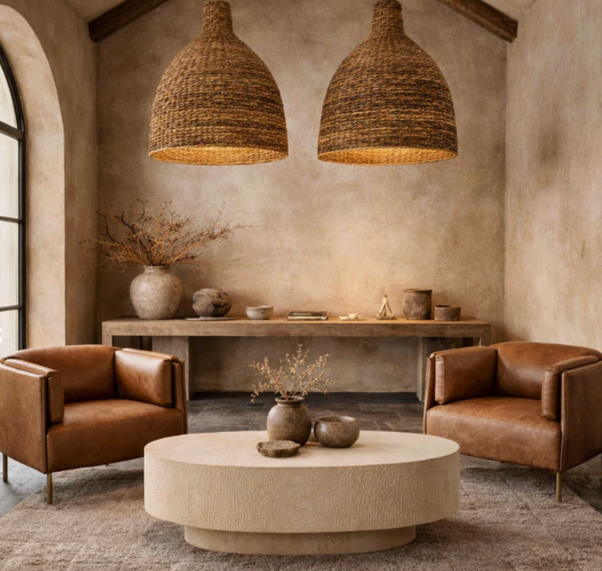 Elena : GRC oval coffee table