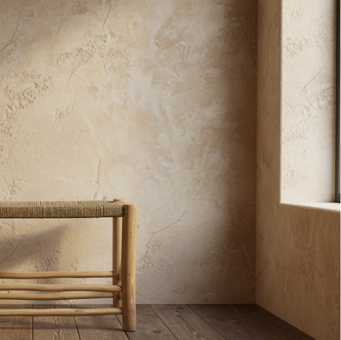 Taman : Short Teak and Seagrass Bench, Natural