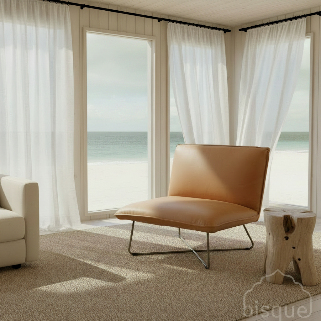 Martino : Leather Low Occasional Chair Cognac