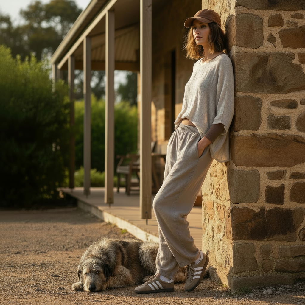 Italian Linen : Audrey : Poncho top, One Size | Beige.