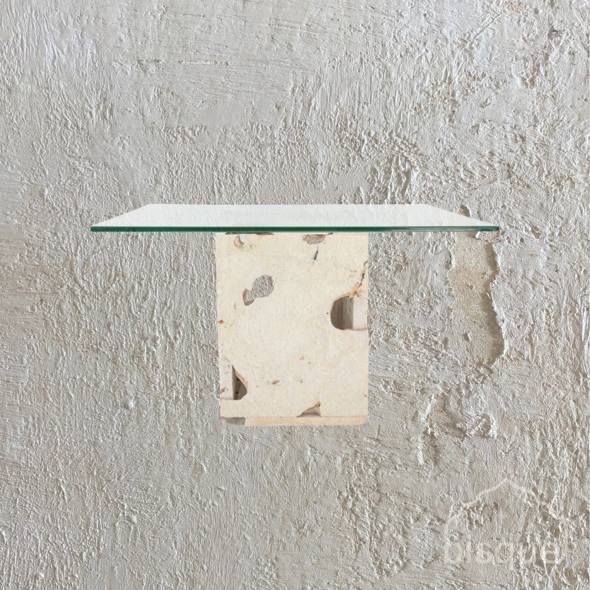 Bukoko : Fossilised  Coral Square Side Table