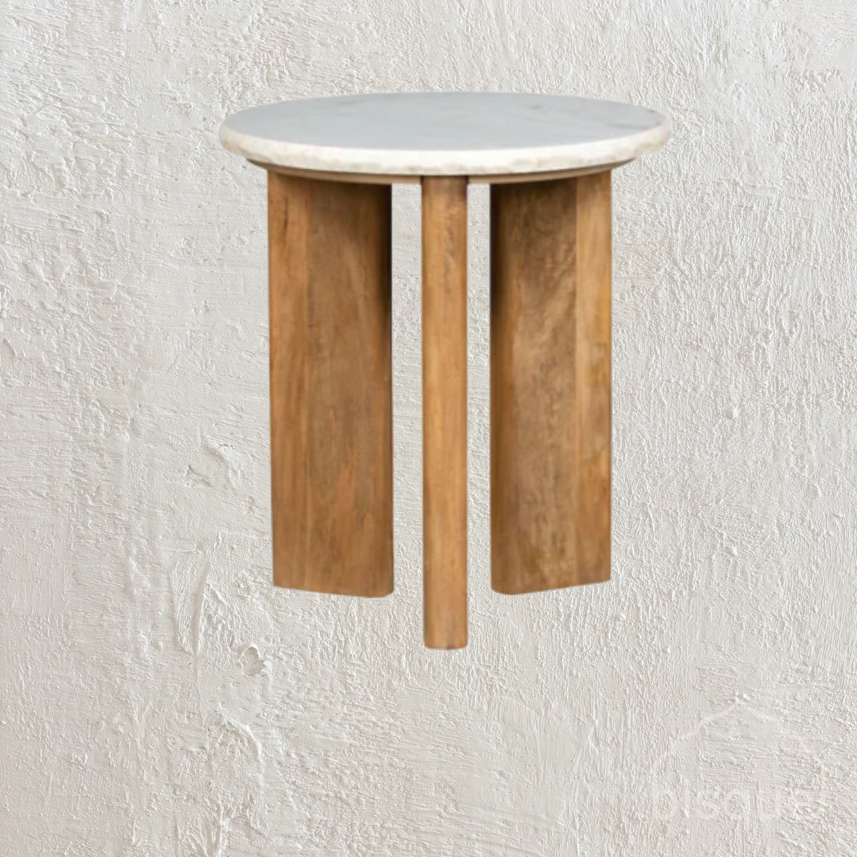 Kosala : Wooden & Marble Side Table