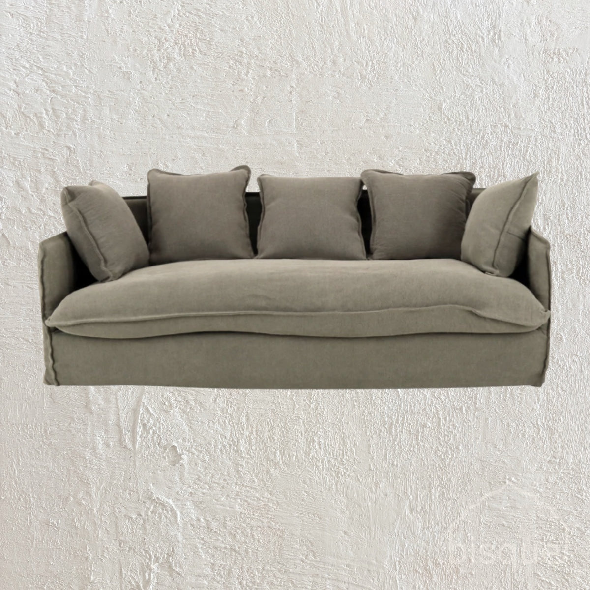 Alisa Linen Sofa, Taupe