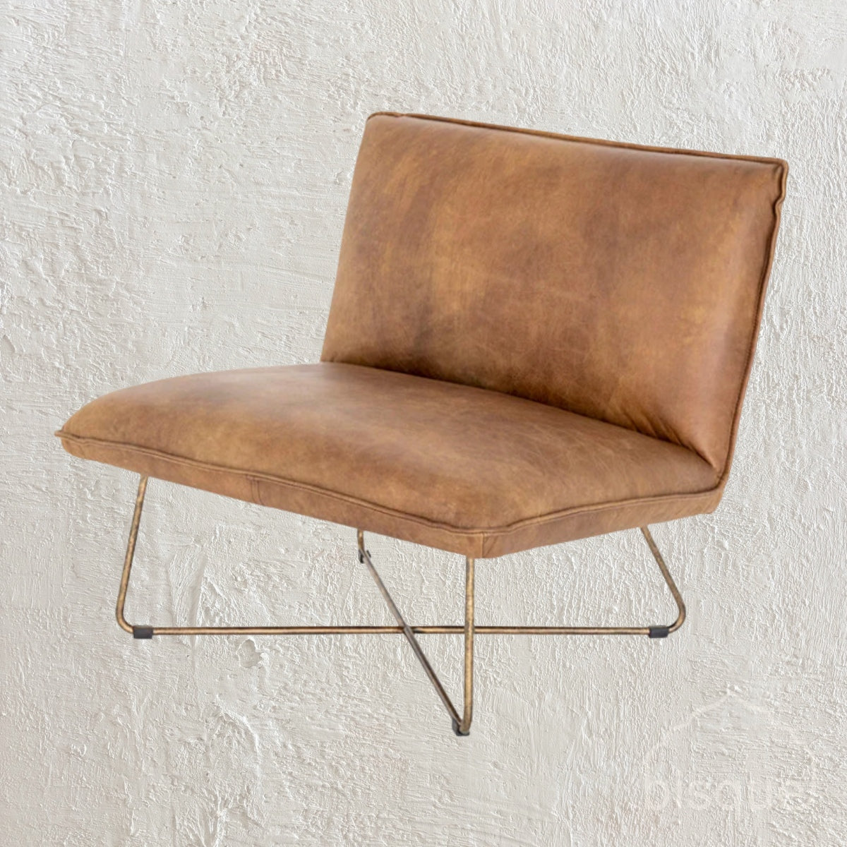 Martina Leather Low Chair Antique Brown