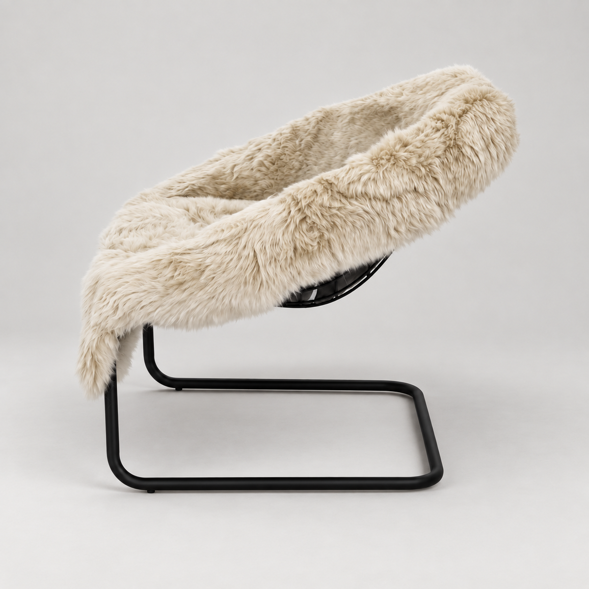 Occasional Chair : Spencer : Mongolian Sheepskin Chair | Cream