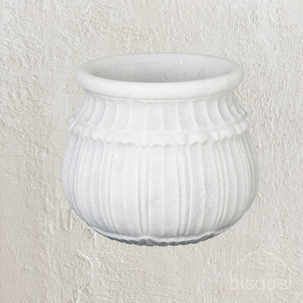Baku : White Marble Pot 37cm