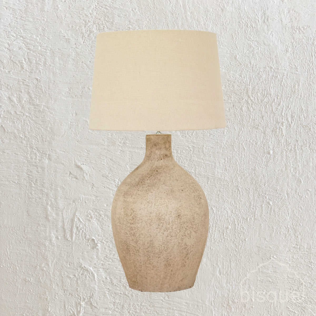 Omondi : Terracotta Table Lamp Base, Antique Whitewashed