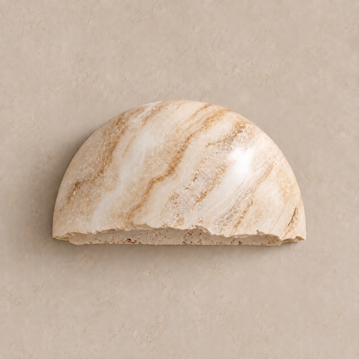 Wall Sconce : Jumbani : Natural Onyx Half Dome | Natural