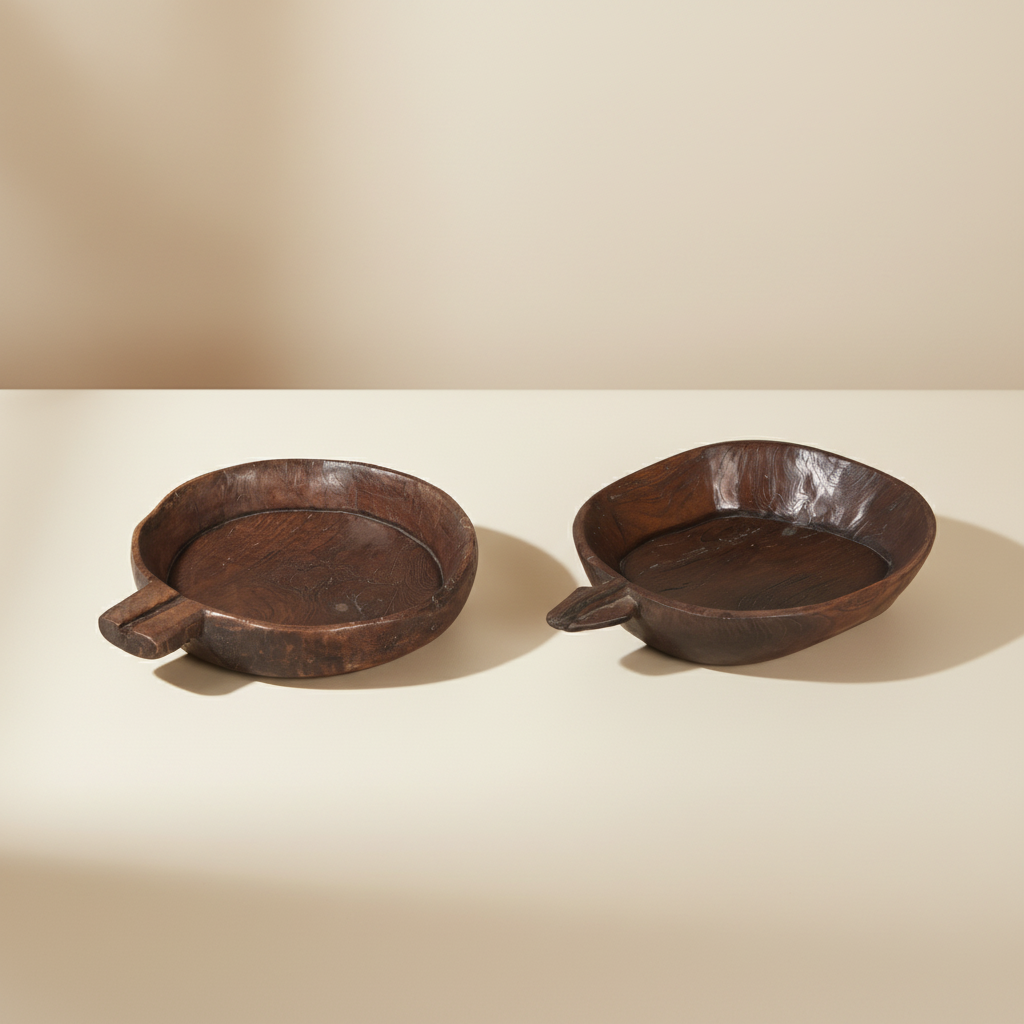 Partu :  Indian Teak Parat Bowl, Dark
