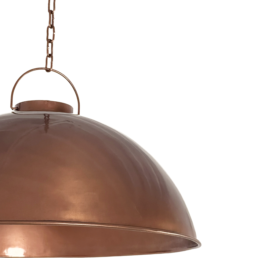 'Fanaka' Antique Dome Pendant, Rose Copper Finish