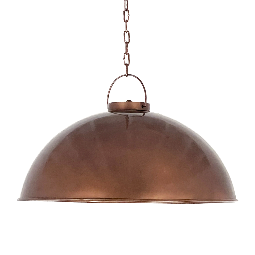 'Fanaka' Antique Dome Pendant, Rose Copper Finish
