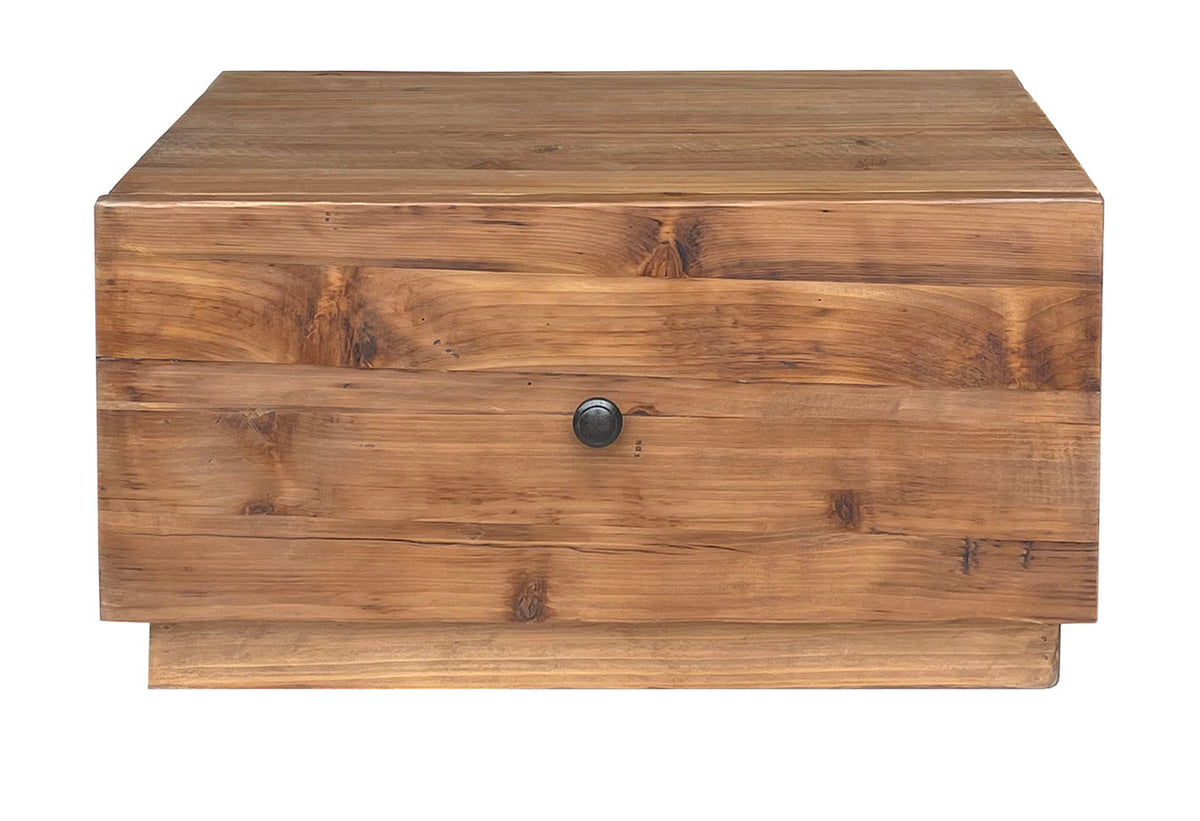 Jasper : Bedside Table, Natural Old Pine 70cm x 40cm x 36cm H