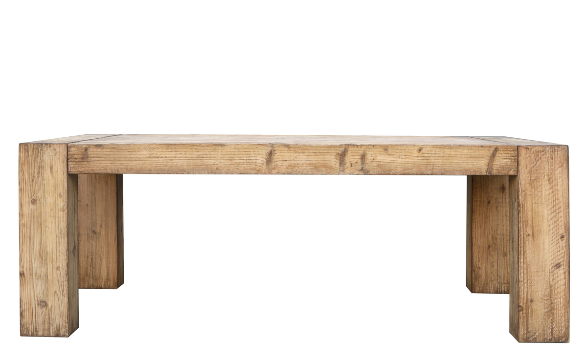 Imagio : Chunky Leg recycled wood Dining Table 3m long