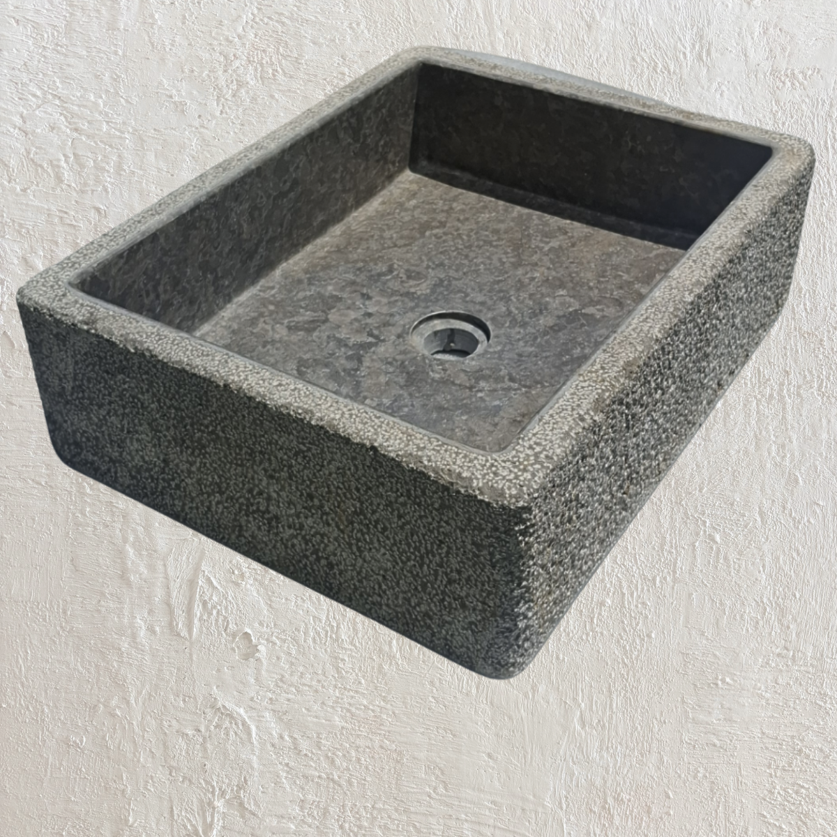 'Bode' Charcoal Marble Basin with Hammered finish