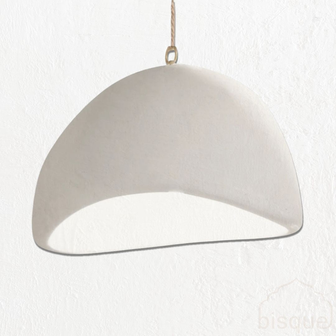 &#39;Omari&#39; White Concrete Pendant Light.