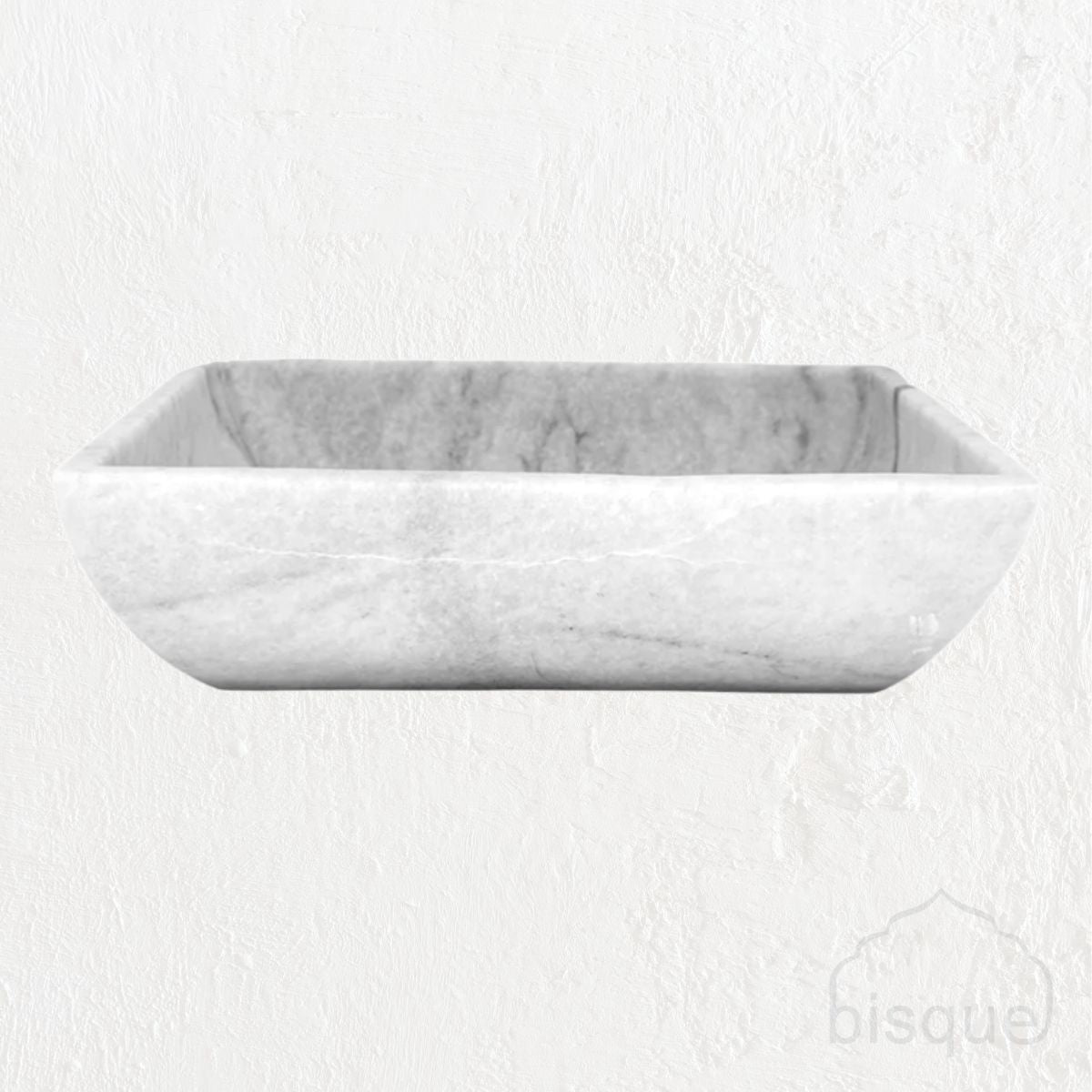 Ela : Rectangle Basin, White Marble