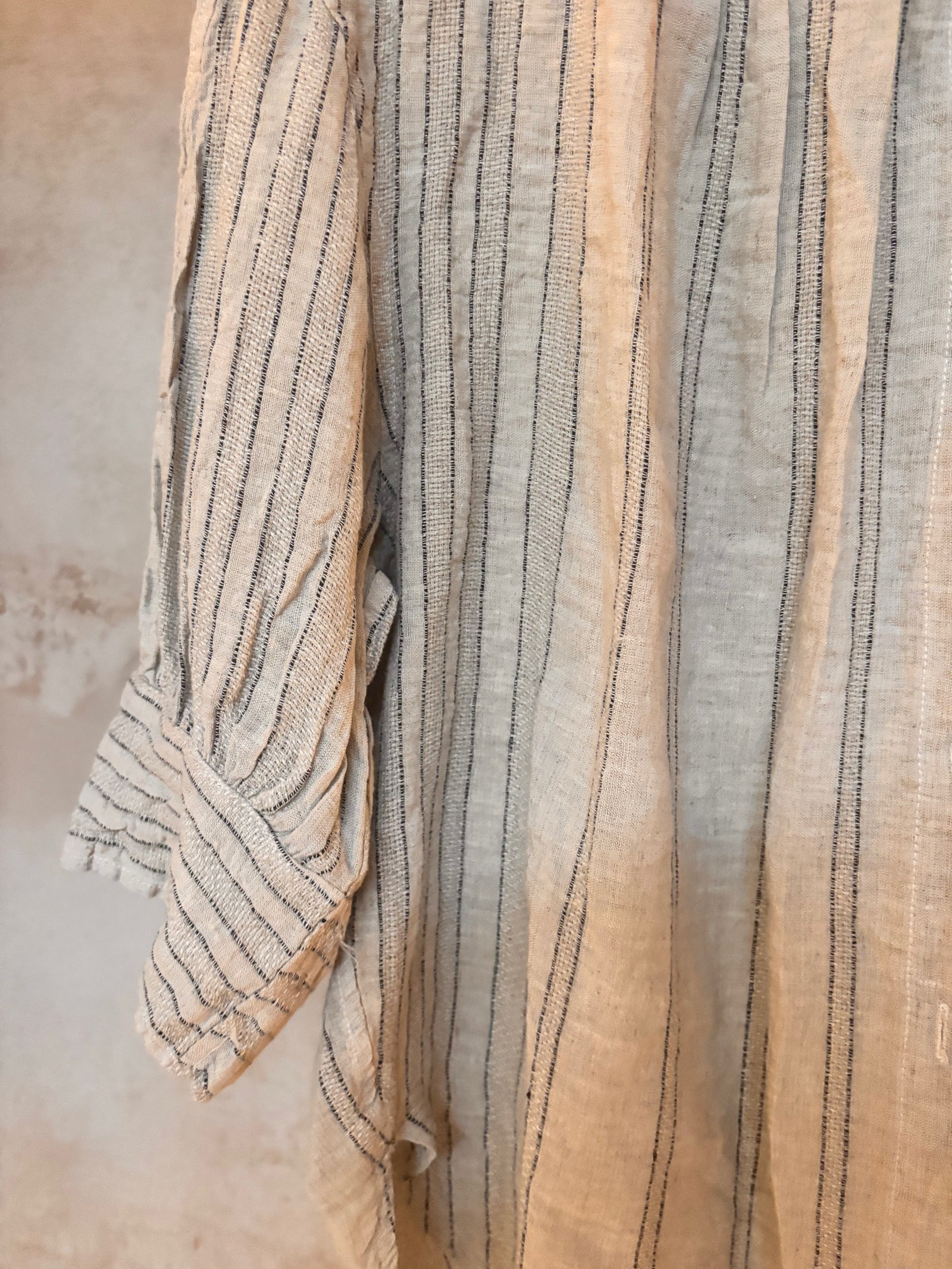 Italian Linen : Adelaide : Top : Beige Stripe